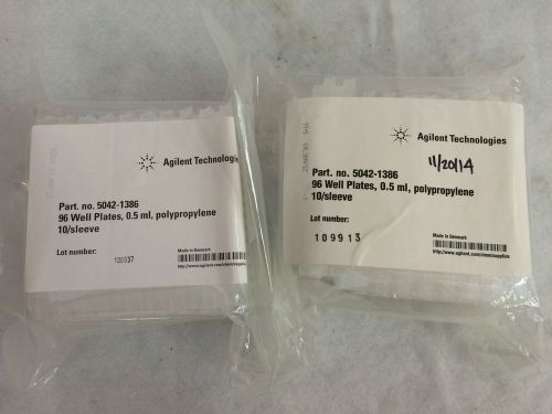 Lot of 2 Sleeves of 10 Agilent Tech. 5042-1386 96-Well 0.5ml Plates