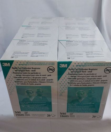 120 masks 3M 1860S N95 Health  Particulate Cup Resp. Surgical Mask Small  6 box