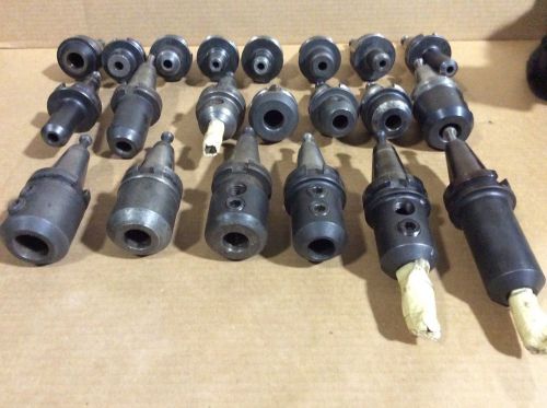 Lot Of 20 Ea Bt40 Tool holders Cnc Straight 3/8&#034; To 1 1/4&#034; Long And Short