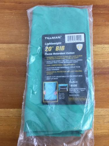 Tillman 6120 20&#034; 9 oz. Green Flame Resistant Cotton Bib Fast Ship
