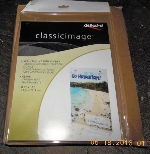 Box of 12-Deflect-o Clear Acrylic Wall Mount Sign Holder / Picture Frame