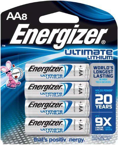 Energizer l91bp-8 ultimate lithium aa battery (8-pack), black l91bp8 for sale