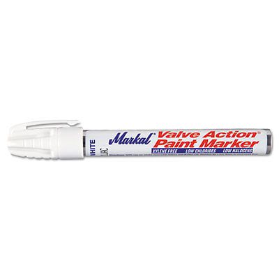 Valve Action Paint Marker, White, Sold as 1 Each