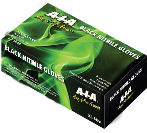 1000 black nitrile powder-free gloves 5 mil -  large - case of 1000 for sale