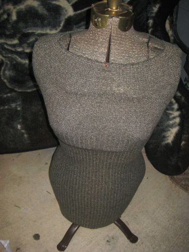 Vintage ACME Mannequin ADJUSTABLE  Dress Form  GREY LIVING FORM STEAMPUNK DECOR