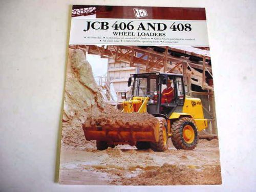 JCB 406 &amp; 408 Wheel Loader 6 Pages,1991 Brochure                       #