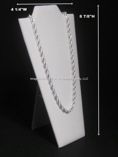 6 White Necklace Pendant Easel Back Portable Jewelry Displays 4 1/4&#034;W x 8 7/8&#034;H