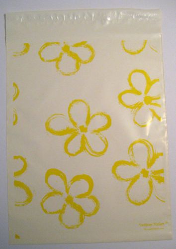 1 10x13 Poly Designer Mailers Yellow Flowers Shipping Envelope