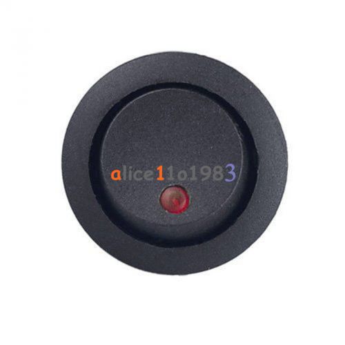 AC 125V/250V 3 Pins Red Car Round Dot LED Light Rocker Toggle Switch