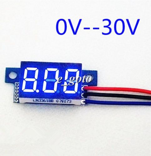 Blue 0-30v led panel meter digital voltmeter dc  led panel for sale