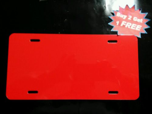 BLANK RED 6&#034;x12&#034; ALUMINUM HEAVY DUTY LICENSE PLATE .040 CAR TAG SUBSTRATE DECAL