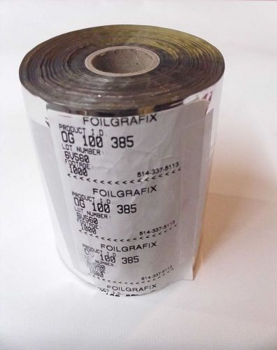 Foilgrafix 4&#034; x 1000&#039; Metalic Silver Heat Foil Stamping Paper  OG 100 385