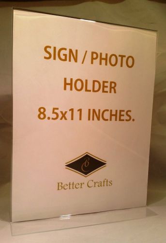 Clear 8.5 x 11 Inches T-Shaped Sign Holder from Better Crafts.