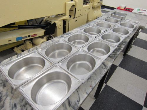 STAINLESS STEEL CATERING PANS BUFFET STEAM 14 PIECES