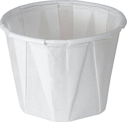 Sold Individually Solo 1.0 oz Treated Paper Souffle Portion Cups for Measuring,