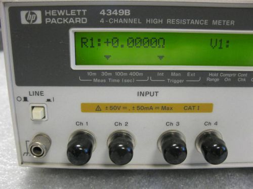 HP 4349B 4 CHANNEL HIGH RESISTANCE METER SER:JP1KD00140