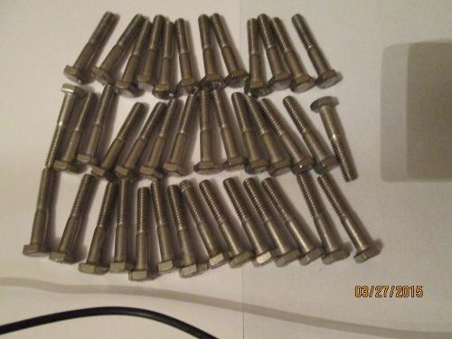 &#034;316&#034; high grade stainless steel hex cap screws 1/4-16x1&amp;1/2, 40 pcs. high grade for sale