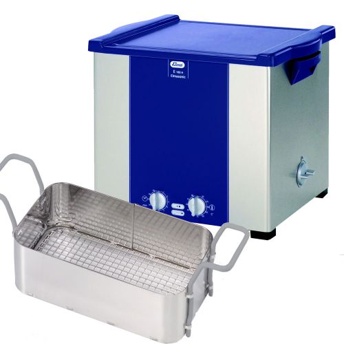 New ! elma e180h 5.0 gal. ultrasonic cleaner w/timer + heat + cover + basket for sale