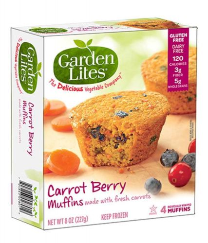 Garden Lites Veggie Muffins Carrot Berry Gluten Free All Natural, 8 Oz