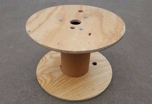 Wooden Spool Cable Wire Reel 15.5&#034; dia x 11&#034; H - end table, work bench