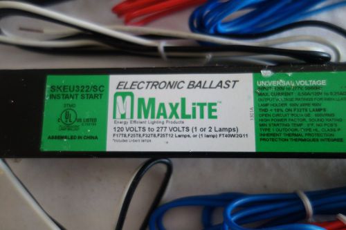 Maxlite skeu322/sc t8 lamp instant-start electronic ballast-lot of 14 for sale