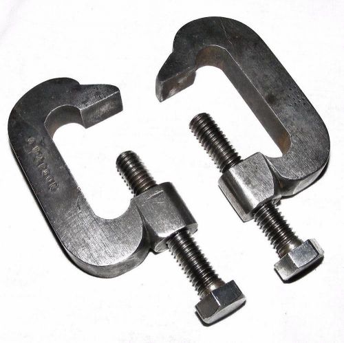 Vintage Pair of Engineer made 1 1/4 inch clamps