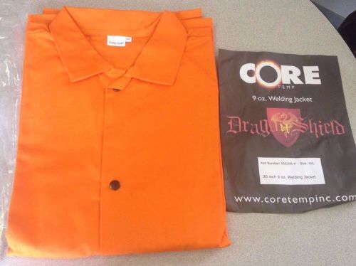 New sz.large l coretemp fr cotton orange welding jacket shirt 30&#034; 9 oz lot avlb. for sale