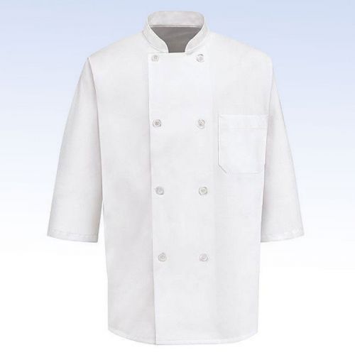 CHEF DESIGNS -  Men&#039;s 1/2 Sleeve 8 Pearl Button CHEF COAT - 4XL