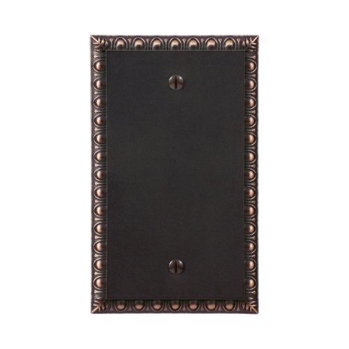 AmerTac Amertac 90BVB Egg &amp; Dart Aged Bronze Cast Wall Plate, Blank