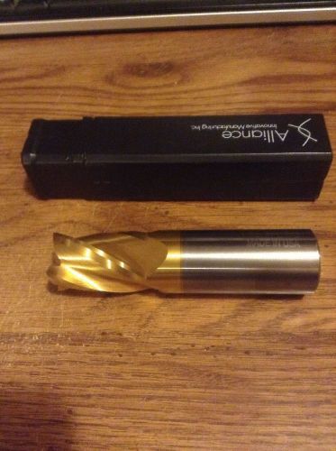 1&#034;x1&#034;x1-1/2&#034;x4&#034; solid carbide 4 flute fine finish tin coated end mill for sale