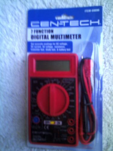 Digital Multimeter 7 Function,DC/AC/Amp/Ohms,w/leads,battery,instr, New In Pack