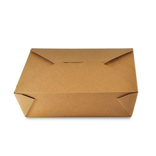 Royal 7-3/4&#034; x 5.5&#034; x 2.5&#034; #3 Kraft Folded Takeout Box, Package of 200, FTB3N