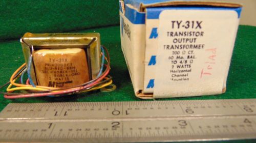 TRIAD AUDIO TRANSFORMER TY-31X 200 ohm CT Prim. 4 and 8 ohm SEC. 2 Watt NOS