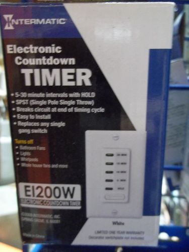 Intermatic EI200W 15/30/45/60/120 Minute SPST 1800-Watt Electronic In-Wall Count