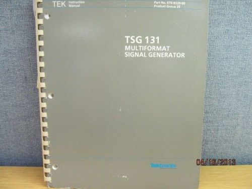 TEKTRONIX TSG131:  Multiformat Signal Generator Instruction Manual w/schematics