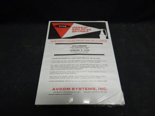 50 AVCOM OptiChrome Overhead Projector Transparency Sheets - Package of 50 - NIP
