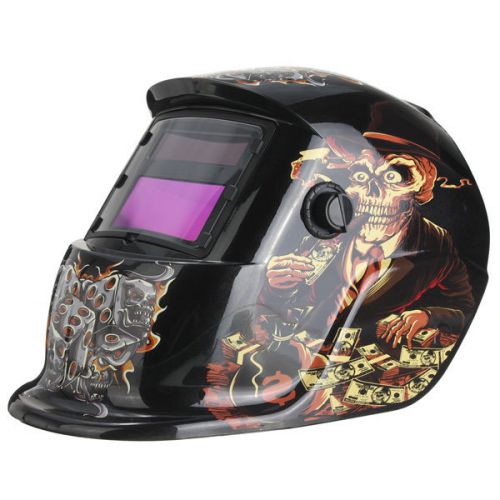 Dice skeleton solar auto darkening arc tig mig welding grinding helmet for sale