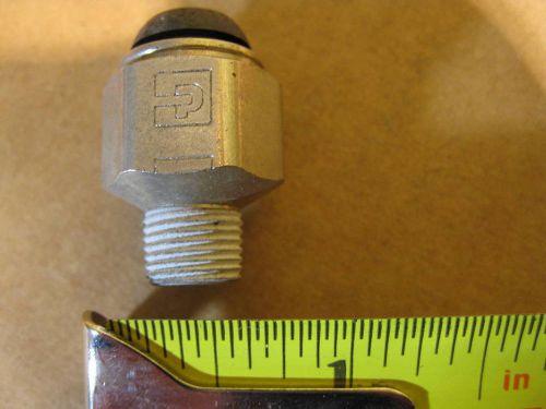 Parker f3pb8-1/8 8mm x 1/8” bspt male connector brass push to connect 5/16 for sale