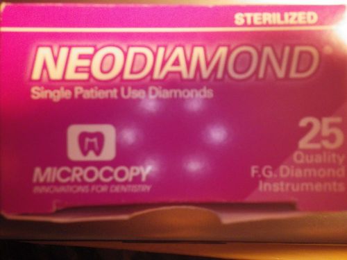 Neodiamond dental diamond burs - flame for sale