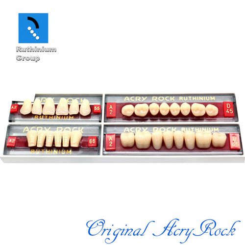 4pcs set Acrylic Denture Teeth Ruthinium Acryrock  Teeth A2 Size 55   Full mouth