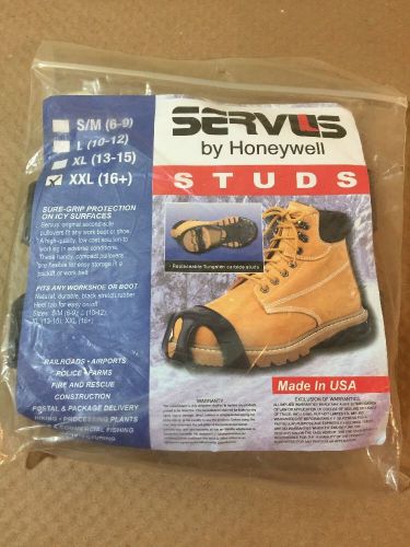 Servus By Honeywell Rubber Sure Grip Studs Black XXL Fits 16 + Any Shoe Or Boot