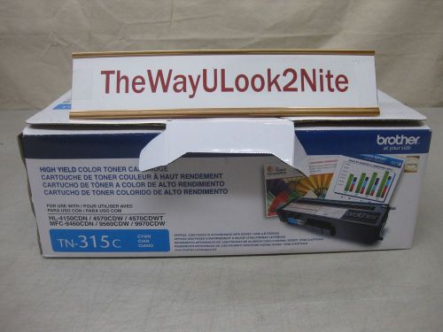 Brother Fax Toner Cartridge TN-315C Cyan New Genuine Open Box / Sealed Bag