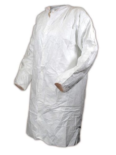 Magid glove &amp; safety magid cc111xl econowear tyvek disposable lab coat, xl, for sale