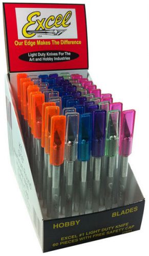 Excel 77001 K1 Light Duty Knife Display 60 pieces