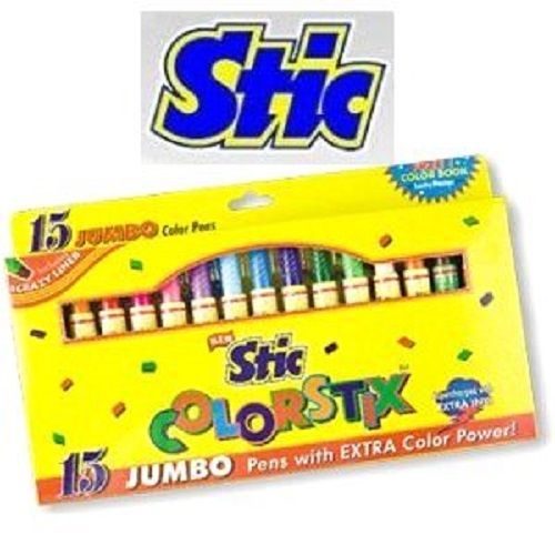 Stic Colorstix Jumbo Colour Pen 12 Color Set Free Shipping Worldwide