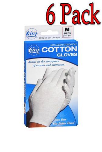 Cara Cotton Gloves, Medium, 1pair, 6 Pack 038056000828A137