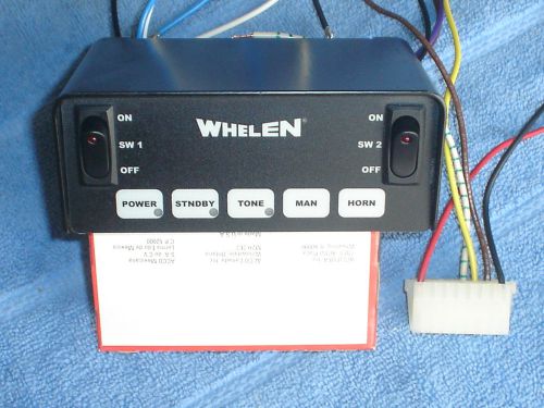 Whelen 100 watt gamma 2 self contained compact push button amp w/ 2 aux switches for sale