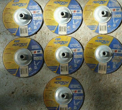4 pack norton cutting &amp;grinding wheel 9&#034;x1/8&#034;x5/8&#034;-11 type 27 dc918hnzpipe for sale