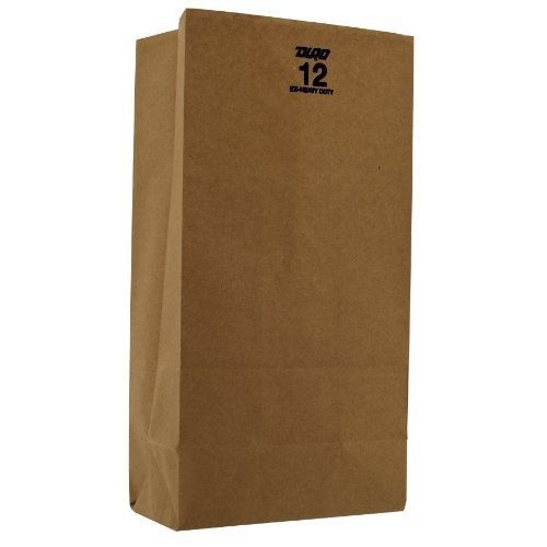 Duro Bulwark Grocery Bag, Heavy Duty Kraft Paper, 12 lb Capacity,