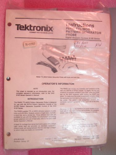 Tektronix  P6455 TTL/MOS Pattern Generator Probe, with All Accessories